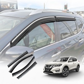 Weathershields for Nissan Xtrail X-trail T32 2013-2022 Car Weather Shields Wind Deflectors Window Sun Visor 4-Piece Set