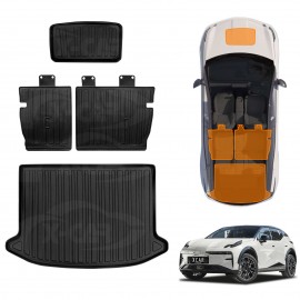 Front Rear Trunk Boot Liner Set for Zeekr X 2024-Onwards All Weather Heavy Duty Cargo Trunk Kick Mats Luggage Tray