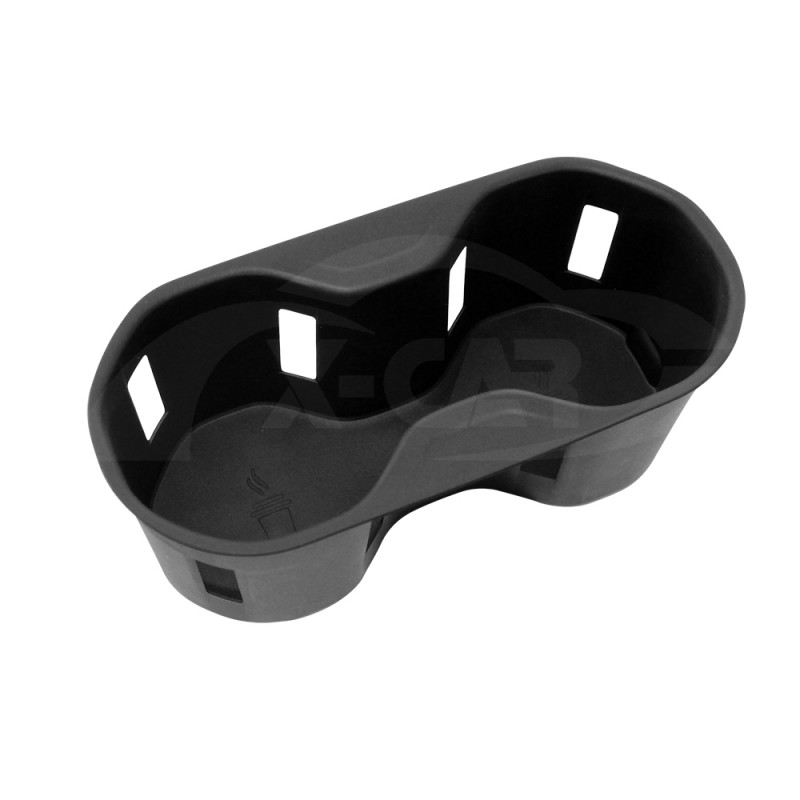 thumbnail image 2 of OEM Jeep Grand Cherokee / Commander Center Console Rubber Cup Holder Insert – Black (p/n F05898009kk) – Used 2 of 3