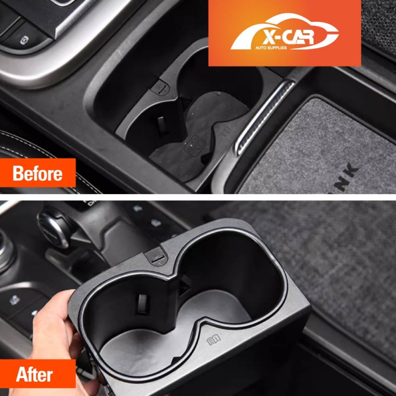thumbnail image 2 of OEM Jeep Grand Cherokee / Commander Center Console Rubber Cup Holder Insert – Black (p/n F05898009kk) – Used 2 of 3