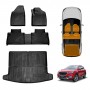 3D Floor Mats Boot Liner Set for MG HS 2018-2024 All Weather Heavy Duty Cargo Car Trunk Luggage Tray Acessories