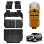 Floor Mats Boot Liner Set for Land Rover Defender L663 110 5 Seater 2020-Onwards All Weather Car Trunk Cargo Kick Back Seat Cover