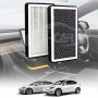  Tesla Model 3 2017-2023 and Model Y 2021-2024 Air Filter HEPA with Activated Carbon Charcoal Cabin Air Intake Filter Accessories Replacement 2 Pack