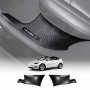 Tesla Model Y 2022-2024 Carbon Fiber Style Rear Door Sill Plate Protector Car Threshold Scuff Trim Covers Guards