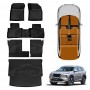 Floor Mats Boot Liner Set for Nissan X-trail Xtrail T33 5 Seats Petrol 2022-Onwards with 2nd Row Cup Holder All Weather Cargo Kick Back Seat Cover