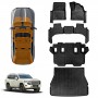 Floor Mats Boot Liner Set for Toyota Landcruiser 300 LC300 2021-Onwards 7 Seater All Weather Heavy Duty Cargo Car Trunk Luggage Tray