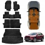 3D Floor Mats Boot Liner Set for Toyota Rav4 Rav 4 2019-Onwards All Weather Heavy Duty Cargo Kick Mats Back Seat Protector Cover