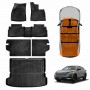 3D Floor Mats Boot Liner Set for Chery OMODA 5/5 GT 2023-Onwards All Weather Heavy Duty Cargo Kick Mats Back Seat Protector Cover