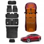 Floor Mats Boot Liners Set for Tesla Model Y Juniper 2025-Onwards All Weather Front Toolbox Cargo Car Trunk Seat Kick Cover Luggage Tray