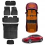 Floor Mats Boot Liners Set for Tesla Model Y Juniper 2025-Onwards All Weather Front Toolbox Cargo Car Trunk Cover Luggage Tray