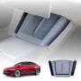 Grey Silicone Anti-Slip Mat with Side Storage For Tesla Model Y L 6-Seat 2026-Onwards Center Console Wireless Charger Protective Pad