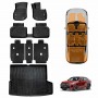 Floor Mats Boot Liner Set for BMW iX2 U10 Series 2024-Onwards Heavy Duty All Weather Car Trunk Cargo Kick Back Seat Cover