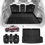Boot Liner Kick Mats Set for BMW X2 U10 Series 2023-Onwards All Weather Heavy Duty Cargo Car Trunk Back Seat Protector