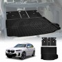 Boot Liner Kick Mats Set for BMW iX3 2023-2025 All Weather Heavy Duty Cargo Car Trunk Back Seat Protector