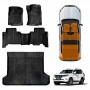 3D Floor Mats Boot Liner Set for TOYOTA PRADO 150 Series 5 Seater 2009-2024 All Weather Heavy Duty Cargo Car Trunk Luggage Tray