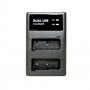 External USB Dual Battery Charger for Nikon EN-EL9a Camera Camcorder