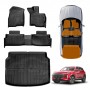 3D Floor Mats Boot Liner Set for Chery Tiggo 4 Petrol 2025-Onwards All Weather Heavy Duty Cargo Car Trunk Luggage Tray