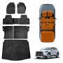3D Floor Mats Boot Liner Set for Toyota Corolla Cross 2022-Current All Weather Heavy Duty Cargo Kick Mats Back Seat Protector Cover