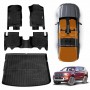 3D All-Weather Floor Mat Boot Liner Carpet for Ford Everest 2015-2022 Heavy Duty Cargo Trunk Mat Luggage Tray