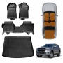 Front Rear Floor Mats Boot Liner for Ford Everest 2022-Onwards All Weather Heavy Duty Cargo Car Trunk Luggage Tray
