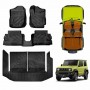 Floor Mats Split Fold Boot Liner for Suzuki Jimny 3-Door Auto Transmission 2018-Onwards All Weather Heavy Duty Cargo Car Trunk Luggage Tray