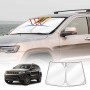 Windshield Sun Shade for Jeep Grand Cherokee 2011-2021 Blocks UV Rays Foldable Custom Wind Screen Sun Visor Protector