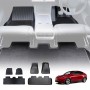 Floor Mats for Tesla Model Y 2022-2024 Premium 3D Heavy Duty All Weather Car Rubber Pile Liner Complete Set Front Rear 2 Row Seat