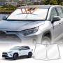 Windshield Sun Shade for Toyota RAV4 2019-2024 Blocks UV Rays Foldable Custom Wind Screen Sun Visor Protector