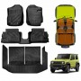 Floor Mats Split Fold Boot Liner for Suzuki Jimny 3-Door Manual 2018-2025 All Weather Heavy Duty Cargo Car Trunk Luggage Tray