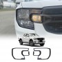 Headlight Trim for Ford Ranger Next-Gen XLS/XL 2022-2024 Matt Black Front Lamp Head Light Frame Cover Guard