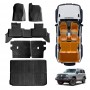 3D Floor Mats Boot Liner Set for GWM Tank 300 Tank300 PHEV 2023-Onwards All Weather Heavy Duty Cargo Kick Mats Back Seat Protector Cover