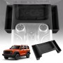 Black Silicone Anti-Slip Mat with Side Storage For GWM Tank 300 Tank300 2023-2025 Center Console Wireless Charger Protective Pad