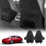 NEW Tesla Model 3 Highland Car Seat Back Protectors Kick Mats Cover Black Set of 2