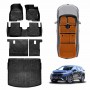 Floor Mats Boot Liner Set for Honda CRV CR-V 2017-2023 All Weather Heavy Duty Cargo Kick Mats Back Seat Protector Cover