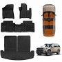 3D Heavy Duty All Weather Car Mats Boot Liner Floor Liner Front and Rear Row for Hyundai SantaFe Santa Fe 6/7 Seater 2024-2025