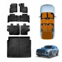 Floor Mats Boot Liner Set for Jaecoo J7 Petrol Lower Boot Level 2024-Onwards All Weather Heavy Duty Car Trunk Cargo Kick Back Seat Cover