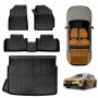3D Floor Mats Boot Liner Set for Kia K4 Hatch 2024-Onwards With Subwoofer All Weather Heavy Duty Cargo Car Trunk Luggage Tray