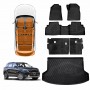 3D Floor Mats Boot Liner Set for Kia Seltos 2019-2022 All Weather Heavy Duty Cargo Kick Mats Back Seat Protector Cover
