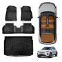 3D Floor Mats Boot Liner for Kia Stonic 2020-2025 Lower Boot Level All Weather Heavy Duty Cargo Car Trunk Luggage Tray