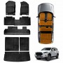 3D Floor Mats Boot Liners for LDV D90 2017-2024 Heavy Duty All-Weather Car Mats & 3 Pcs Version Trunk Cargo Tray