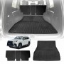 Boot Liner Set for Lexus LX Series LX500d LX600 2021-Onwards 5-Seater Heavy Duty Car Trunk Cargo Kick Mats Back Seat Protector