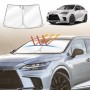 Windshield Sun Shade for Lexus RX350 RX350h RX500h 2022-2024 Blocks UV Rays Foldable Custom Wind Screen Sun Visor Protector