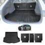 Boot Liner Kick Mats Set for Lexus RX350 RX350h RX500h 2022-Onwards All Weather Heavy Duty Cargo Car Trunk Back Seat Protector