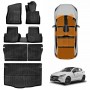 3D Floor Mats Boot Liner Set for Mazda 2 Hatch 2014-Onwards DJ Series  All Weather Heavy Duty Cargo Kick Mats Back Seat Protector Cover