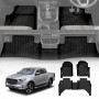 3D Floor Mats for Mazda BT-50 BT50 Dual Cab 2020-Onwards TF Series All-Weather Heavy Duty Customized Car Carpet Liners Full Set