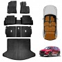 3D Floor Mats Boot Liner Set for Mazda CX5 CX-5 2017-2026 All Weather Heavy Duty Cargo Kick Back Seat Protector Cover