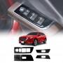 Power Window Control Switch Panel Trim Decor Cover Protector for Mazda CX-9 CX9 2016-2024 Stainless Steel Style
