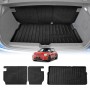 Boot Liner Set for Mini Cooper 3 Door 2024-Onwards Lower Level All Weather Heavy Duty Car Trunk Cargo Kick Mats Back Seat Protector