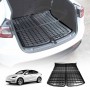 Carbon Fiber Texture Boot Liner for Tesla Model Y 2022-2024 Heavy Duty Rear Cargo Trunk Cover Mat Luggage Tray