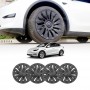 Tesla Model Y 2022-2024 Wheel Protector Cover Hub Caps 19 Inch Rim TURBINE-S Matt Black Exterior Accessories (Set of 4)